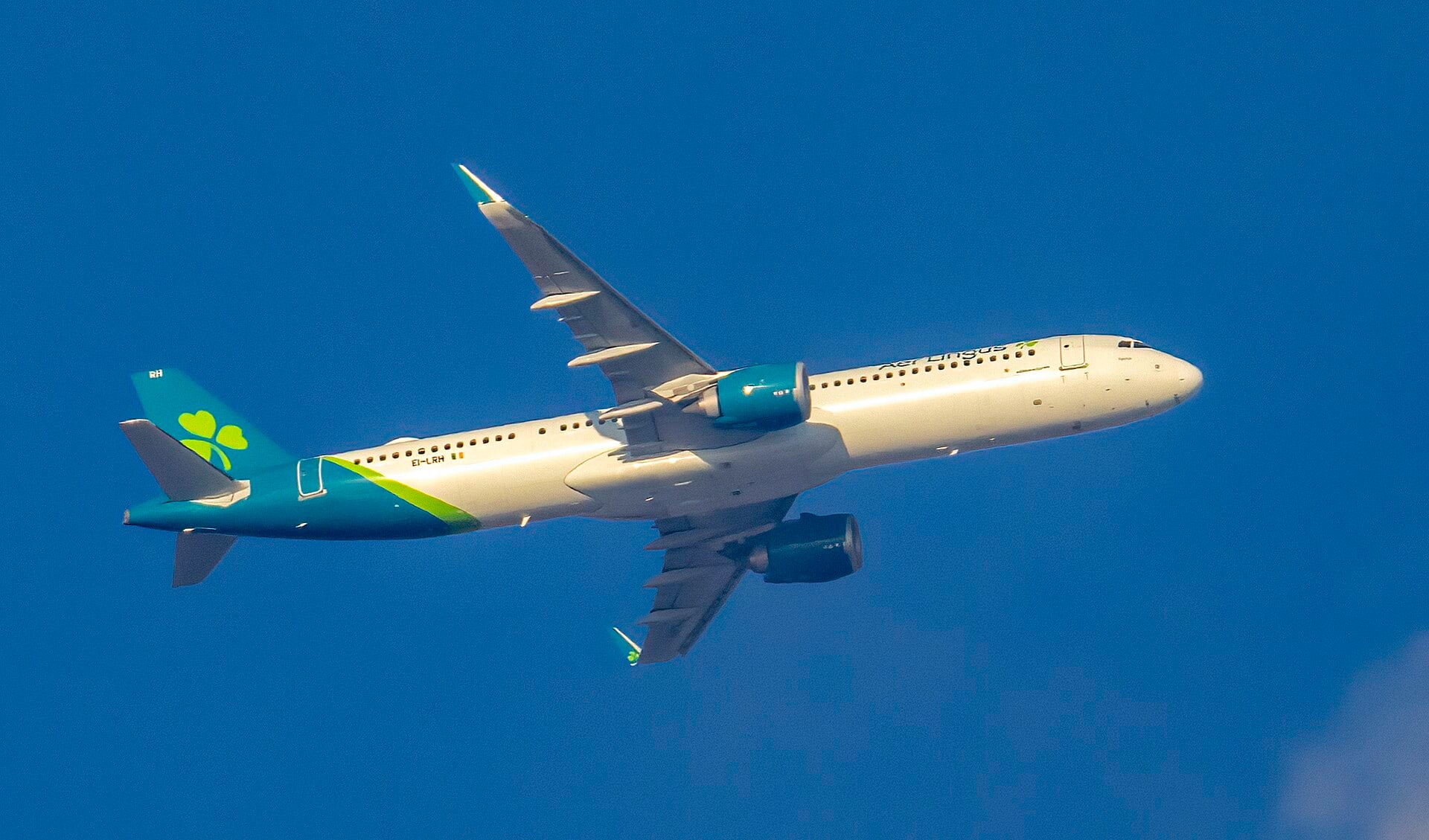An Airbus A321neo in flight