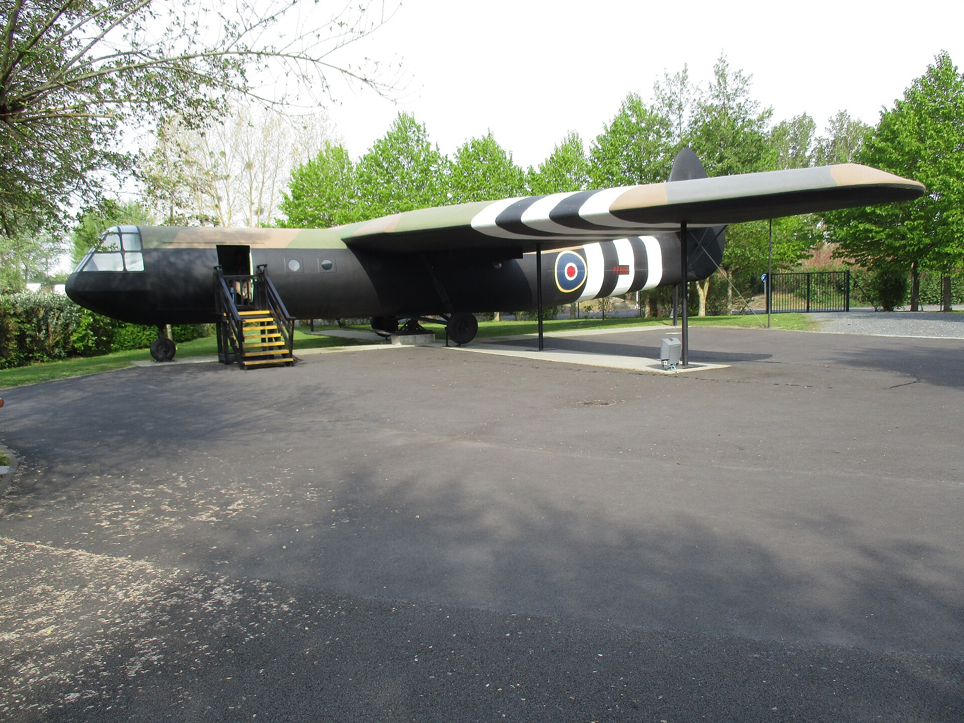 An Airspeed Horsa glider at the Pegasus Bridge Memorial in Normandy