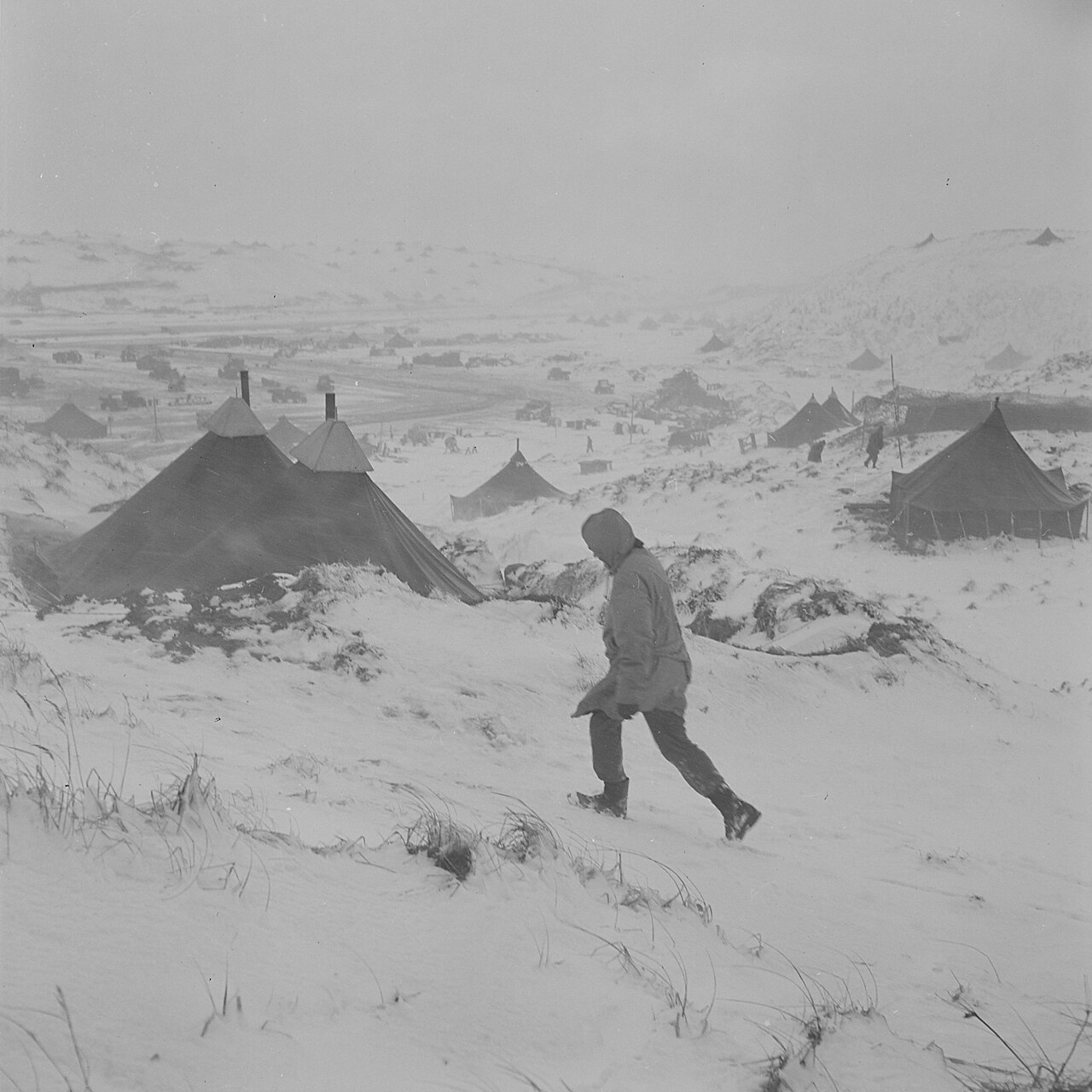 Aleutian air base during a blizzard