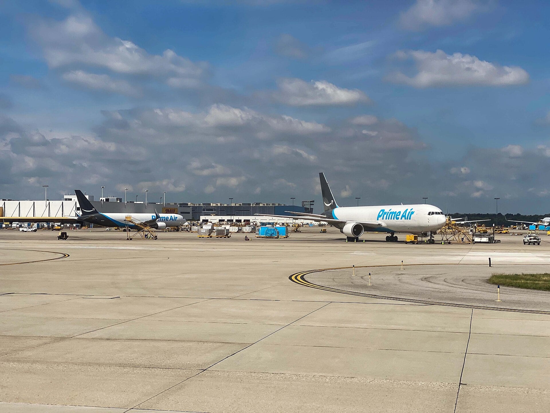 Amazon Air Boeing 767 freighter on the ramp at Cincinnati