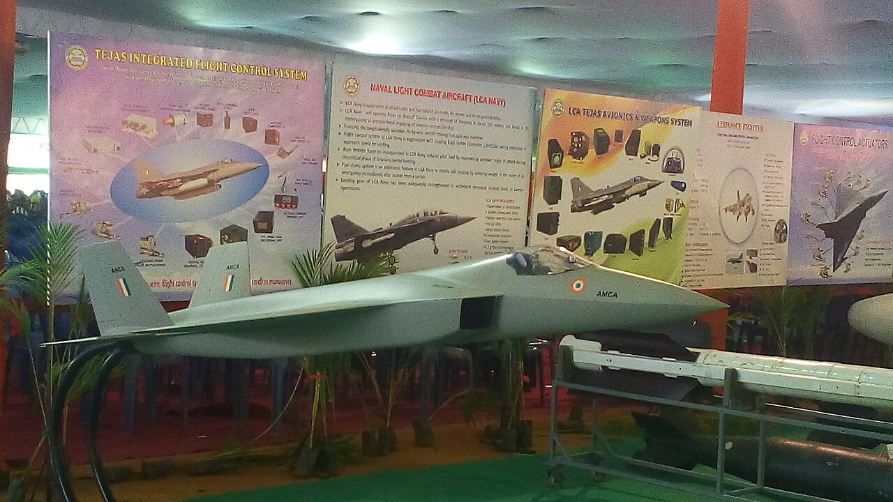 Earlier model of the AMCA stealth fighter on display in 2016