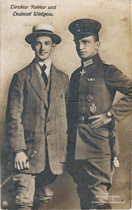 Anthony Fokker and Leutnant Kurt Wintgens