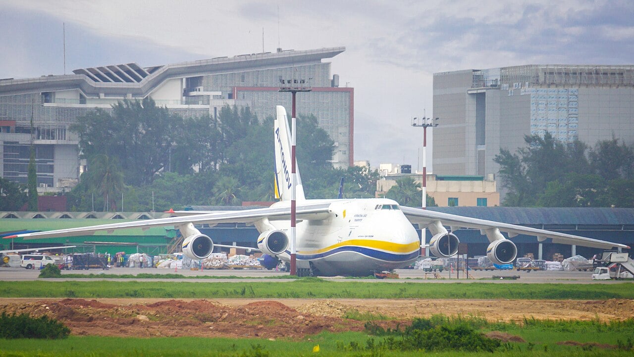 Antonov Airlines An-124-100M Ruslan An Antonov Airlines An-124-100M Ruslan outsize cargo freighter on the apron