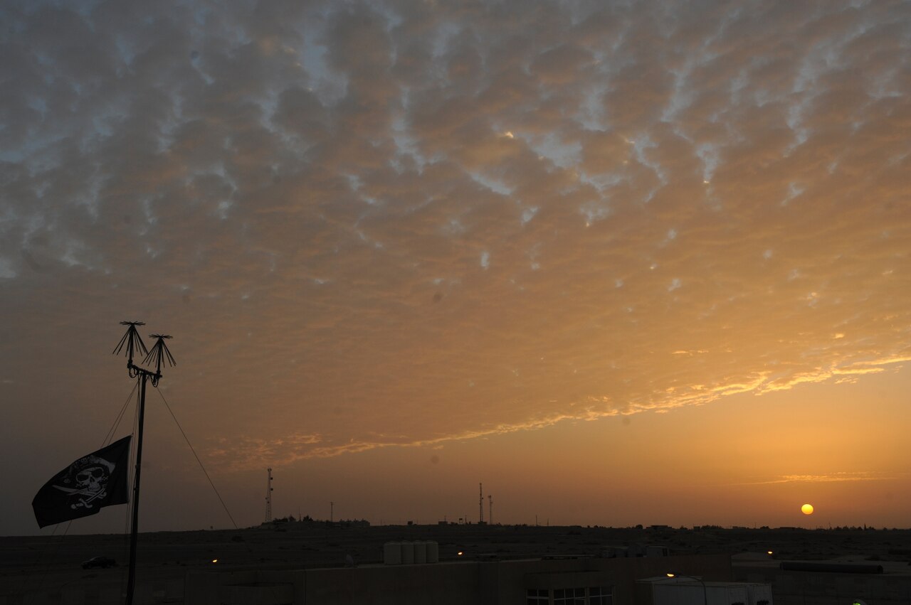 Sunrise over Azraq Air Base, Jordan