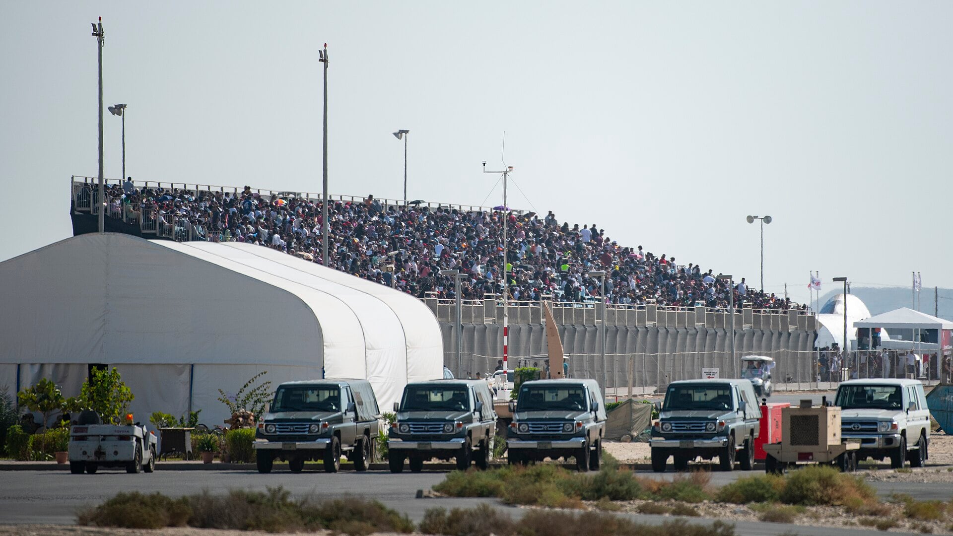 Crowds at the Bahrain International Airshow at Sakhir Air Base in November 2024