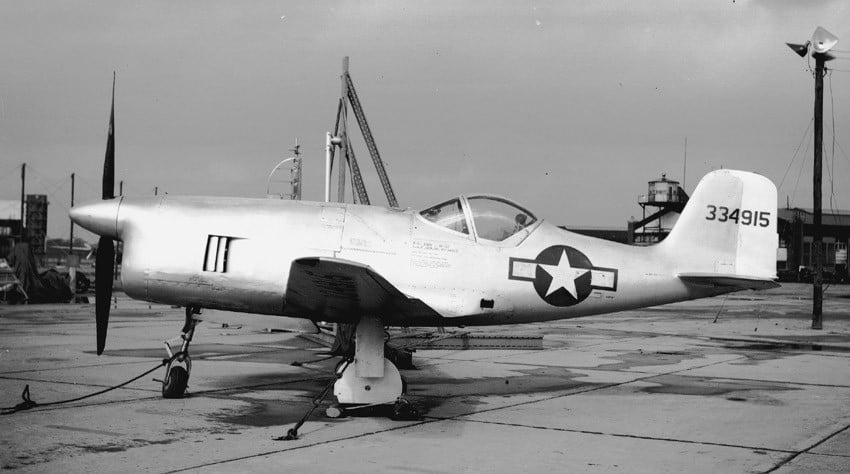 Bell XP-77 prototype 43-34915 on the ramp