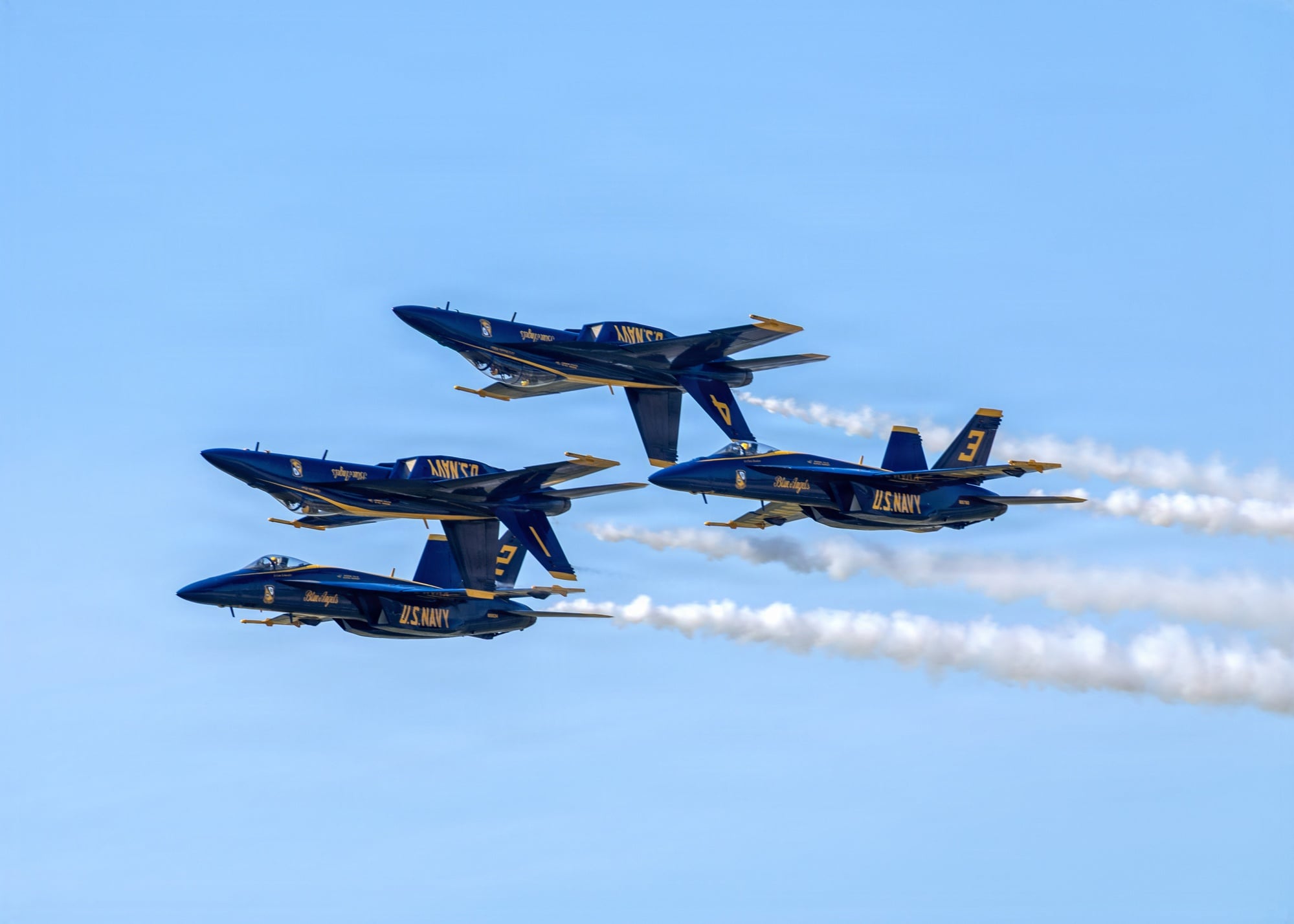 Blue Angels Super Hornets at NAS Oceana Air Show 2026 US Navy Blue Angels F/A-18 Super Hornets in formation during the 2026 NAS Oceana Air Show