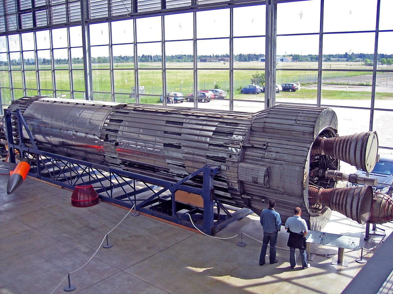 Blue Streak British medium-range ballistic missile on display