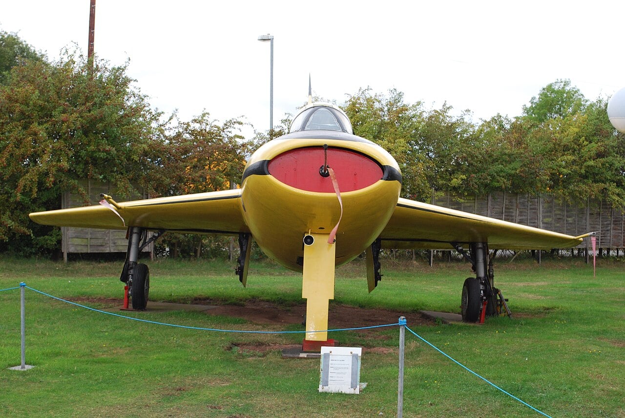 The Boulton Paul P.111A seen head-on