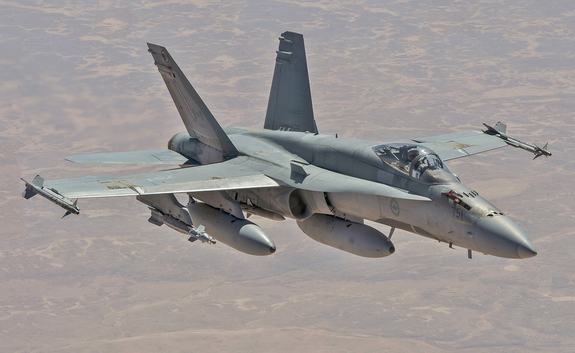 RCAF CF-188 Hornet from above