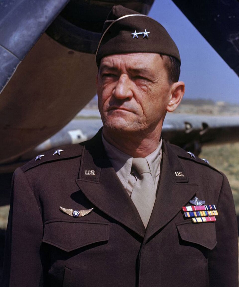 Claire Lee Chennault, commander of the American Volunteer Group, photographed in uniform