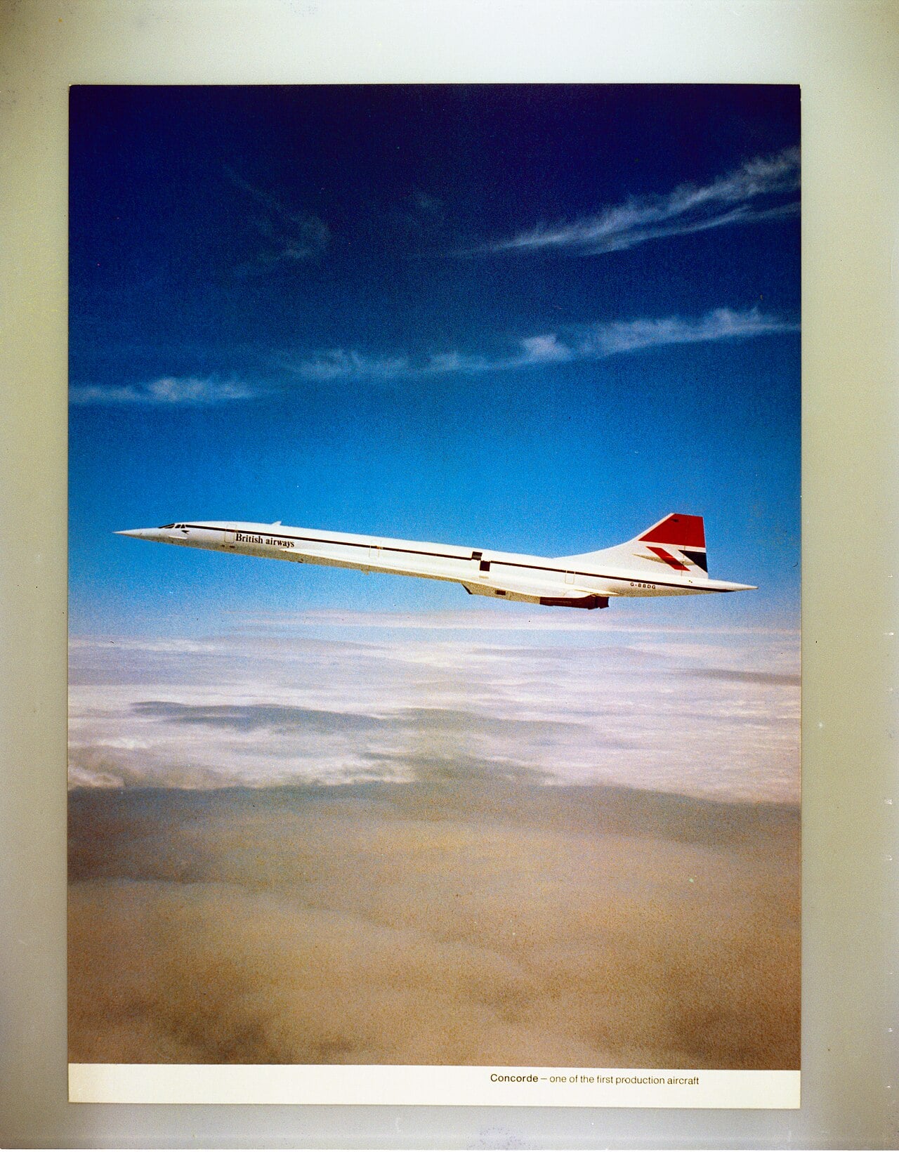 A British Airways Concorde in cruise above cloud