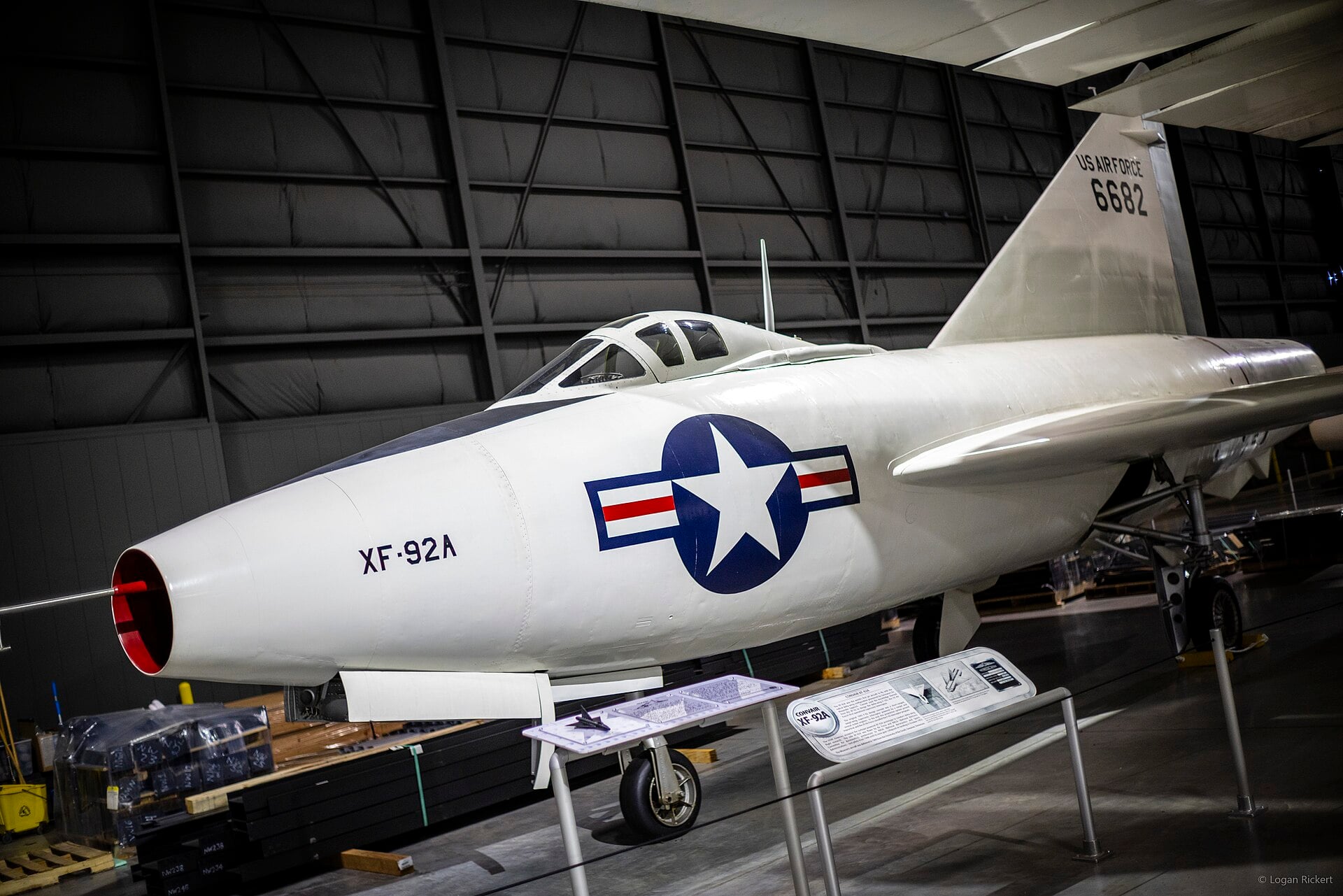 The Convair XF-92A preserved at the National Museum of the United States Air Force