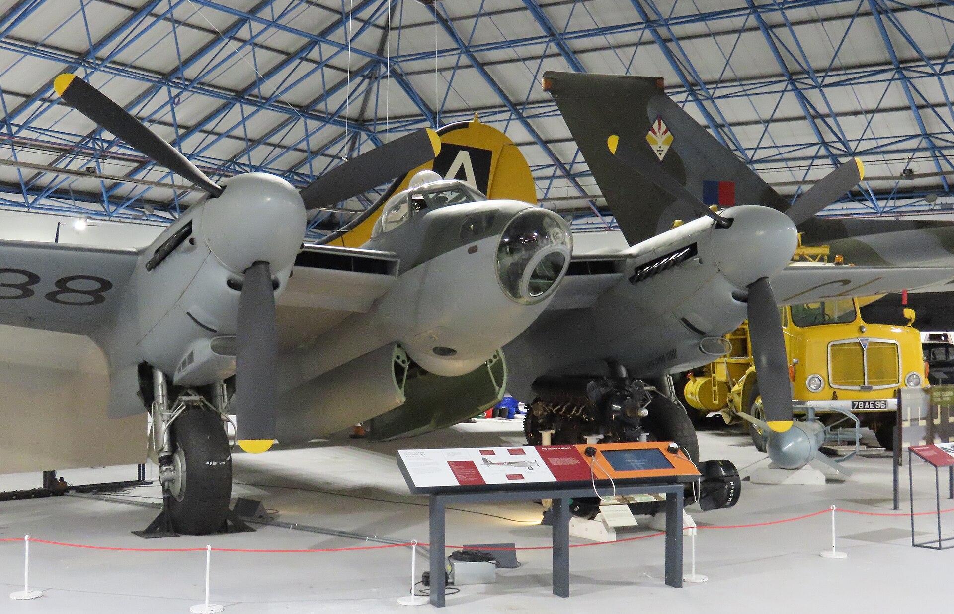 A de Havilland Mosquito B35 preserved at the RAF Museum
