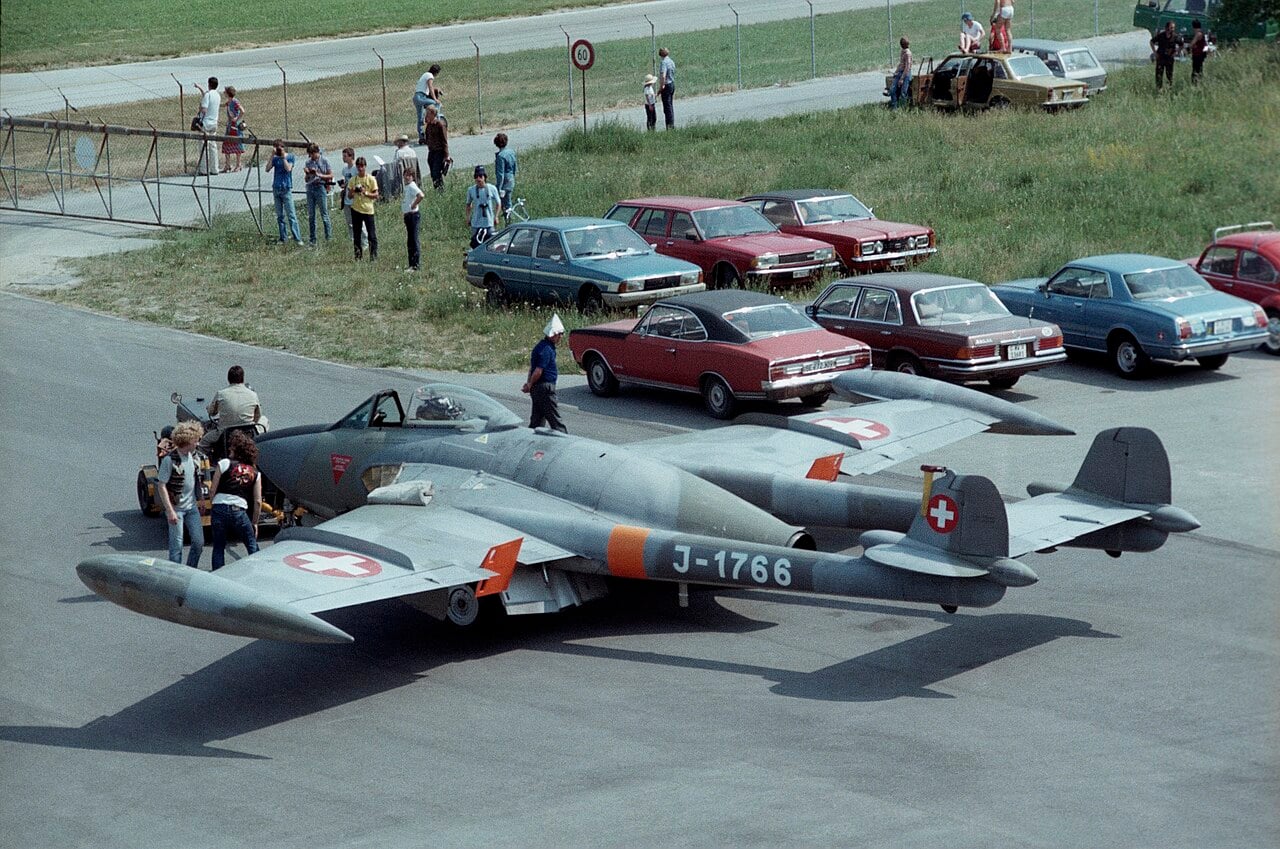 De Havilland Venom Mk 4 J-1766 of the Swiss Air Force