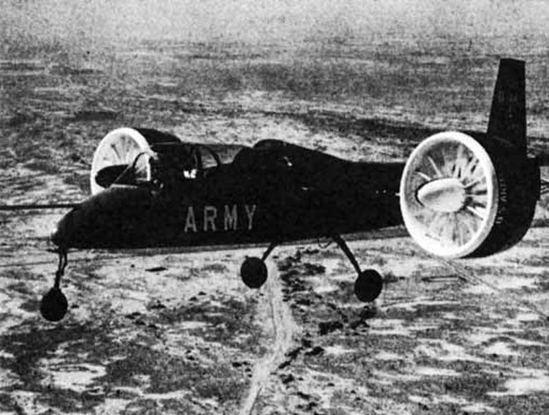 Doak VZ-4 in level flight with ducts rotated horizontal