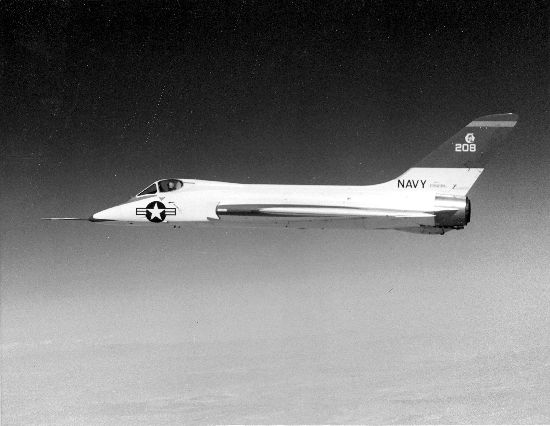 A Navy Douglas F5D-1 Skylancer in flight