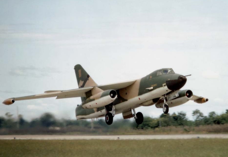A U.S. Air Force Douglas RB-66C Destroyer taking off