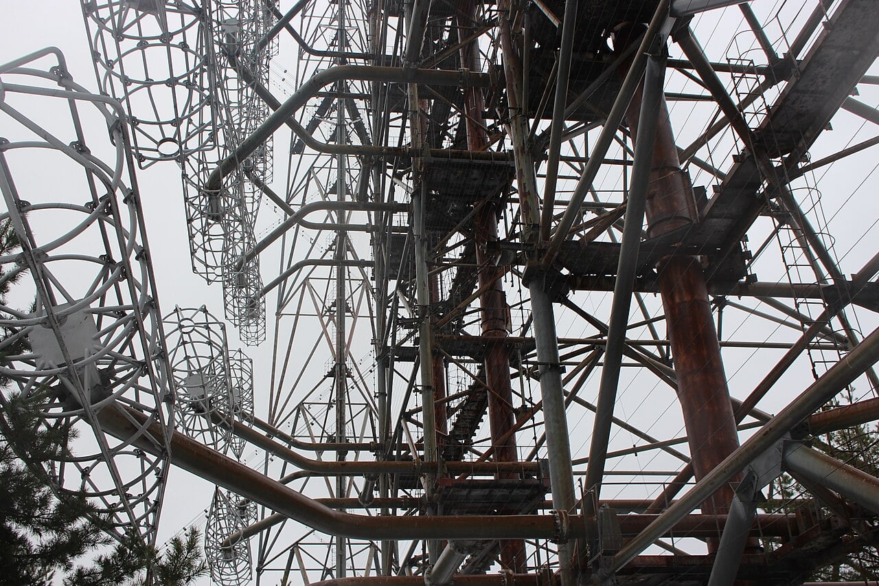 Duga radar antenna structure at Chernobyl-2
