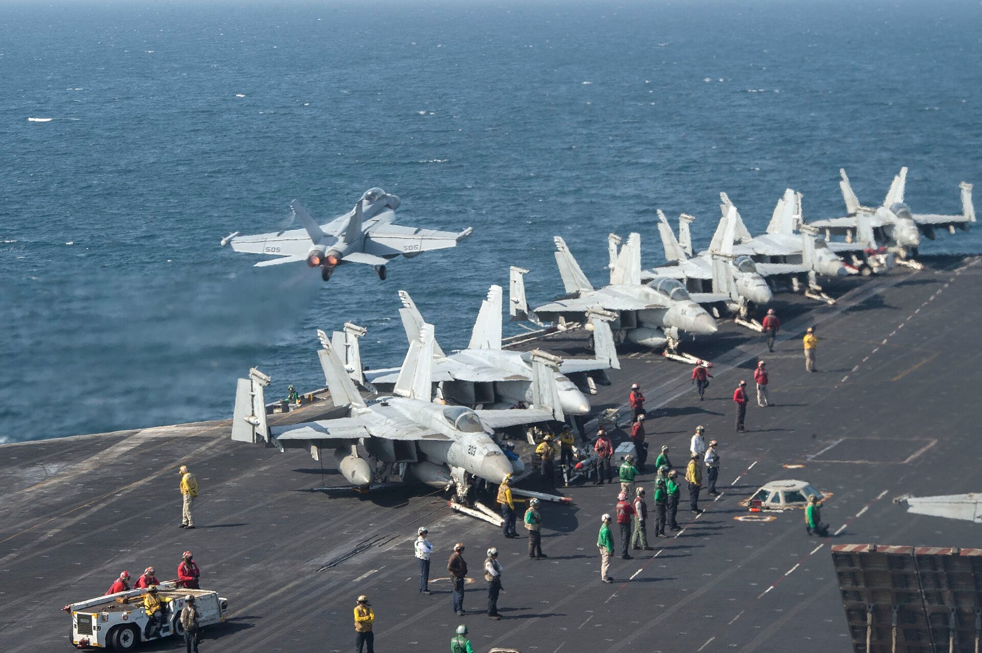EA-18G Growler launches from USS Nimitz