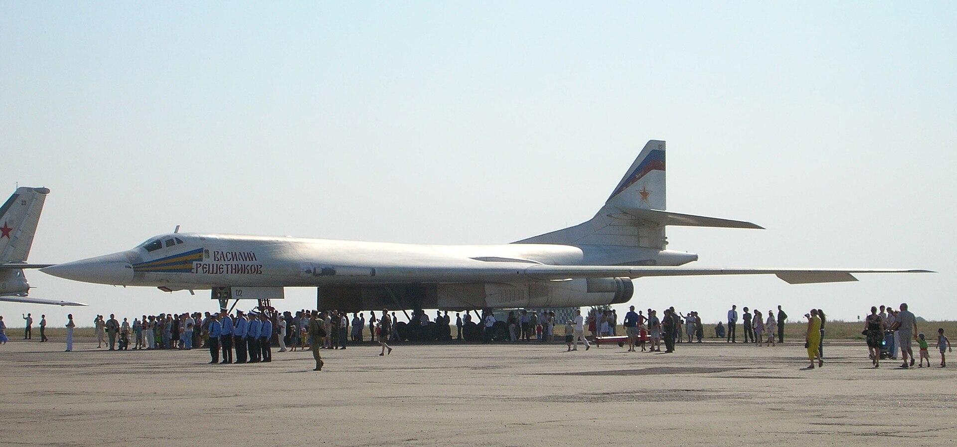 Russische strategische Bomber auf dem Luftwaffenstützpunkt Engels
