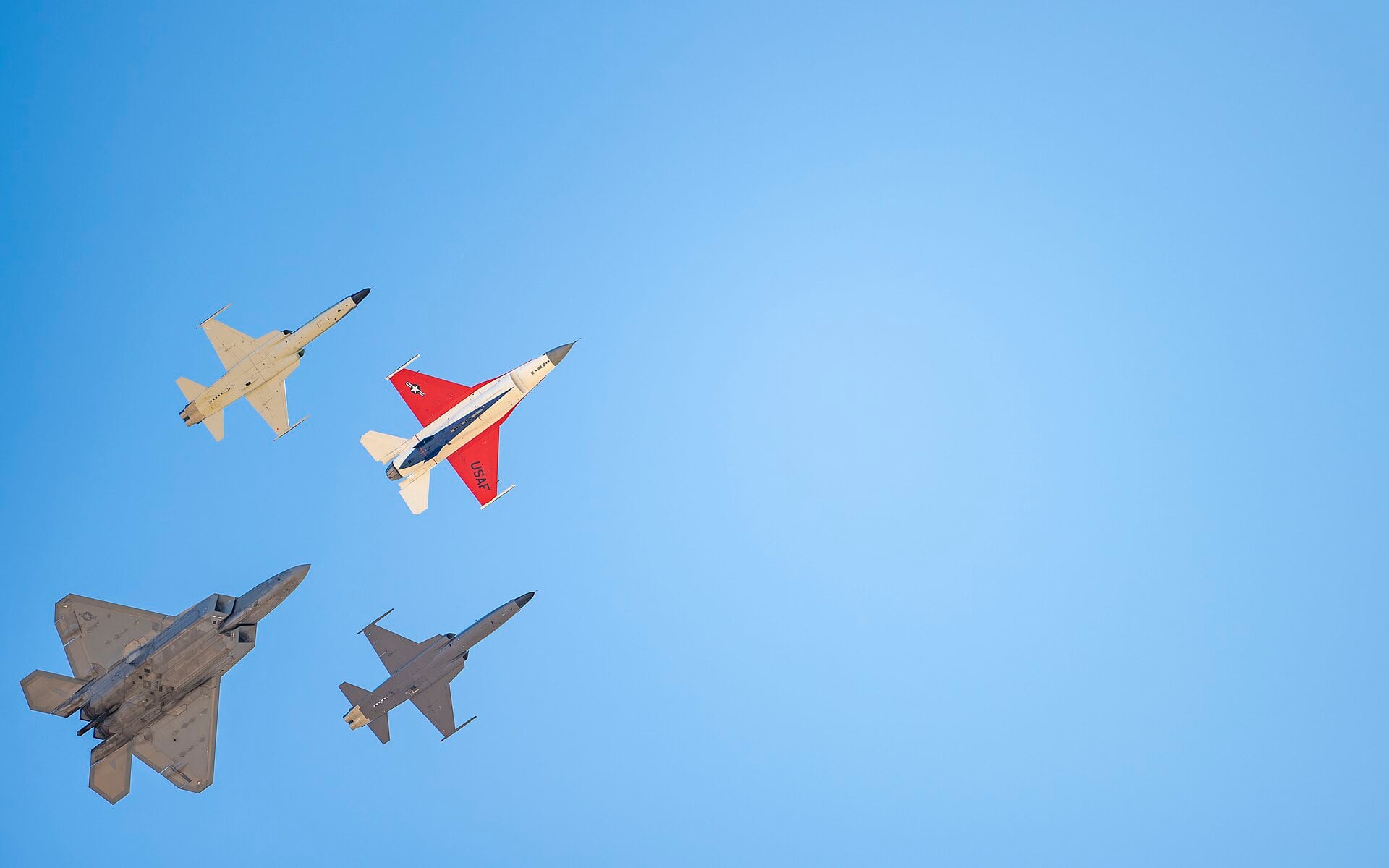 US Air Force F-22 Raptor stealth fighter in flight
