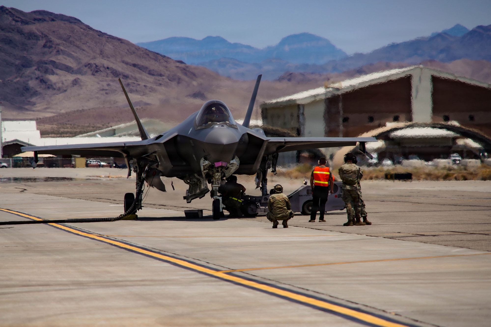 F-35A Lightning II of the 65th Aggressor Squadron at Creech Air Force Base