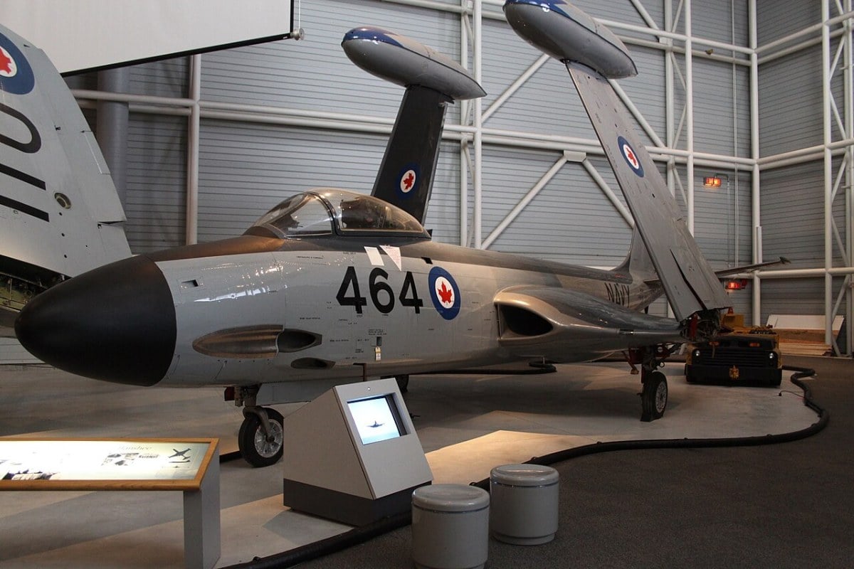 Preserved McDonnell F2H-3 Banshee 126464 in RCN markings with wings folded