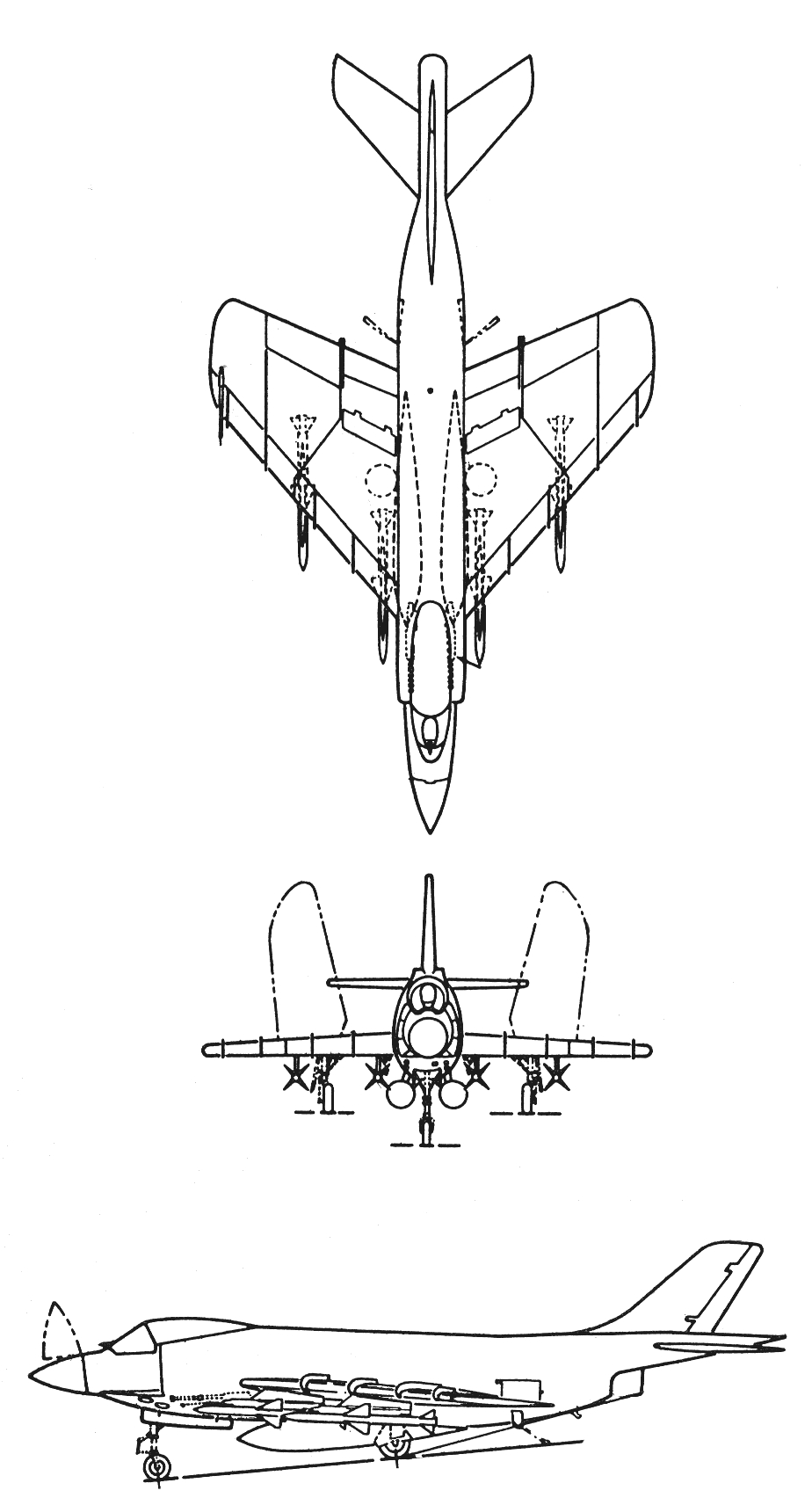 An F3H-2M Demon armed with Sparrow missiles