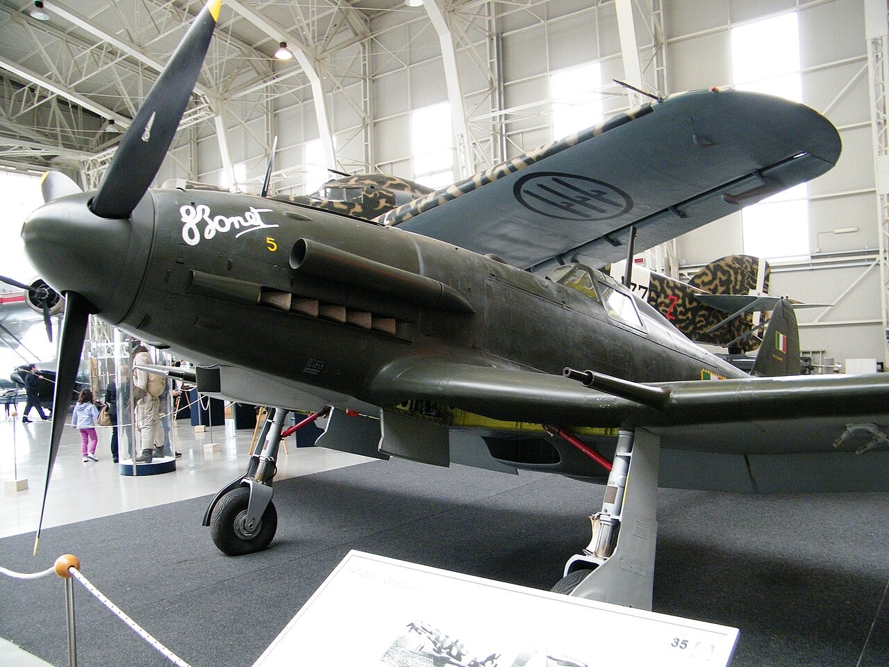 A Fiat G.55 Centauro at the Italian Air Force Museum at Vigna di Valle