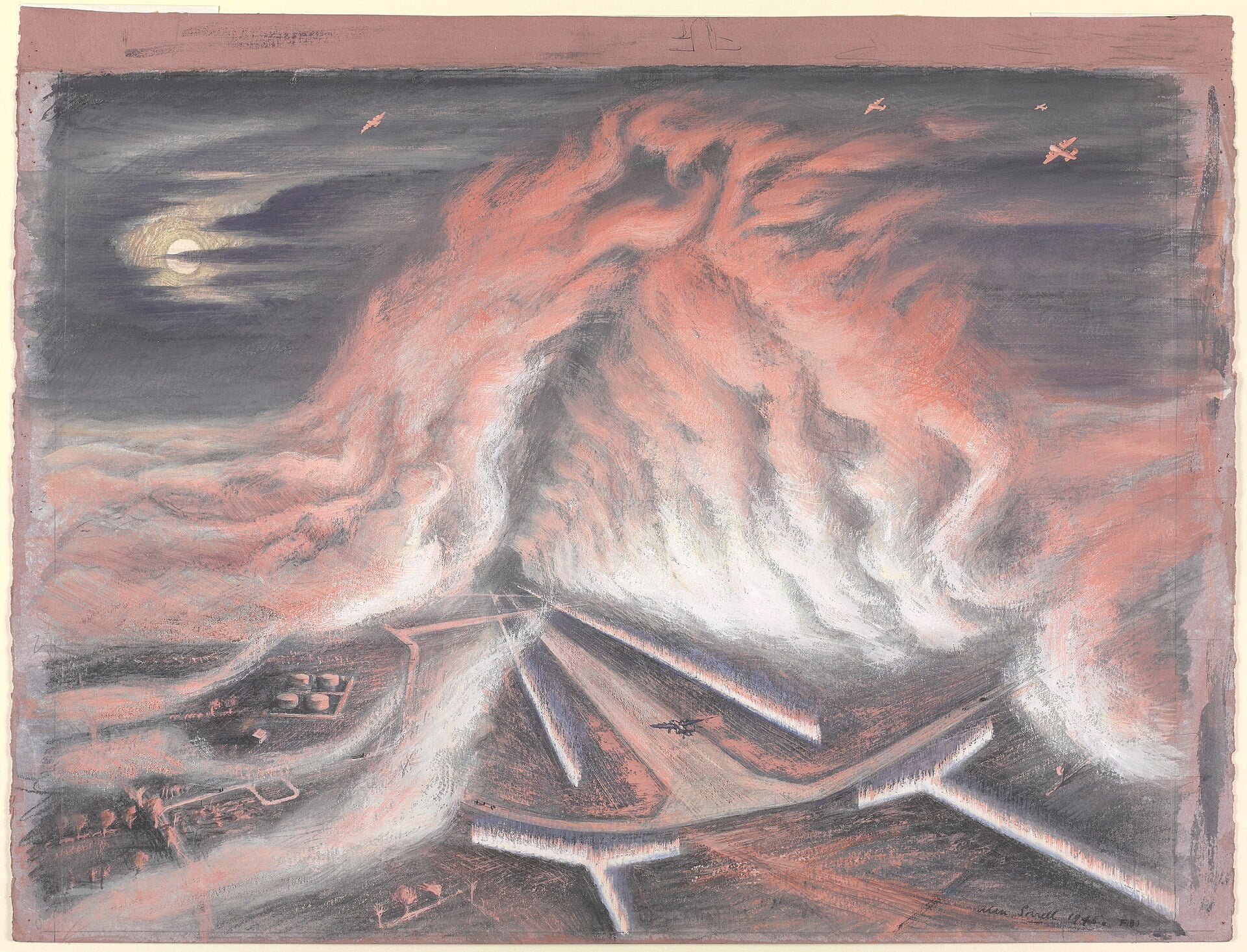 Alan Sorrell&rsquo;s wartime painting FIDO in Operation