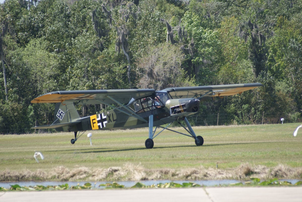 Fieseler Fi 156 Storch lifting off at Fantasy of Flight, 2010