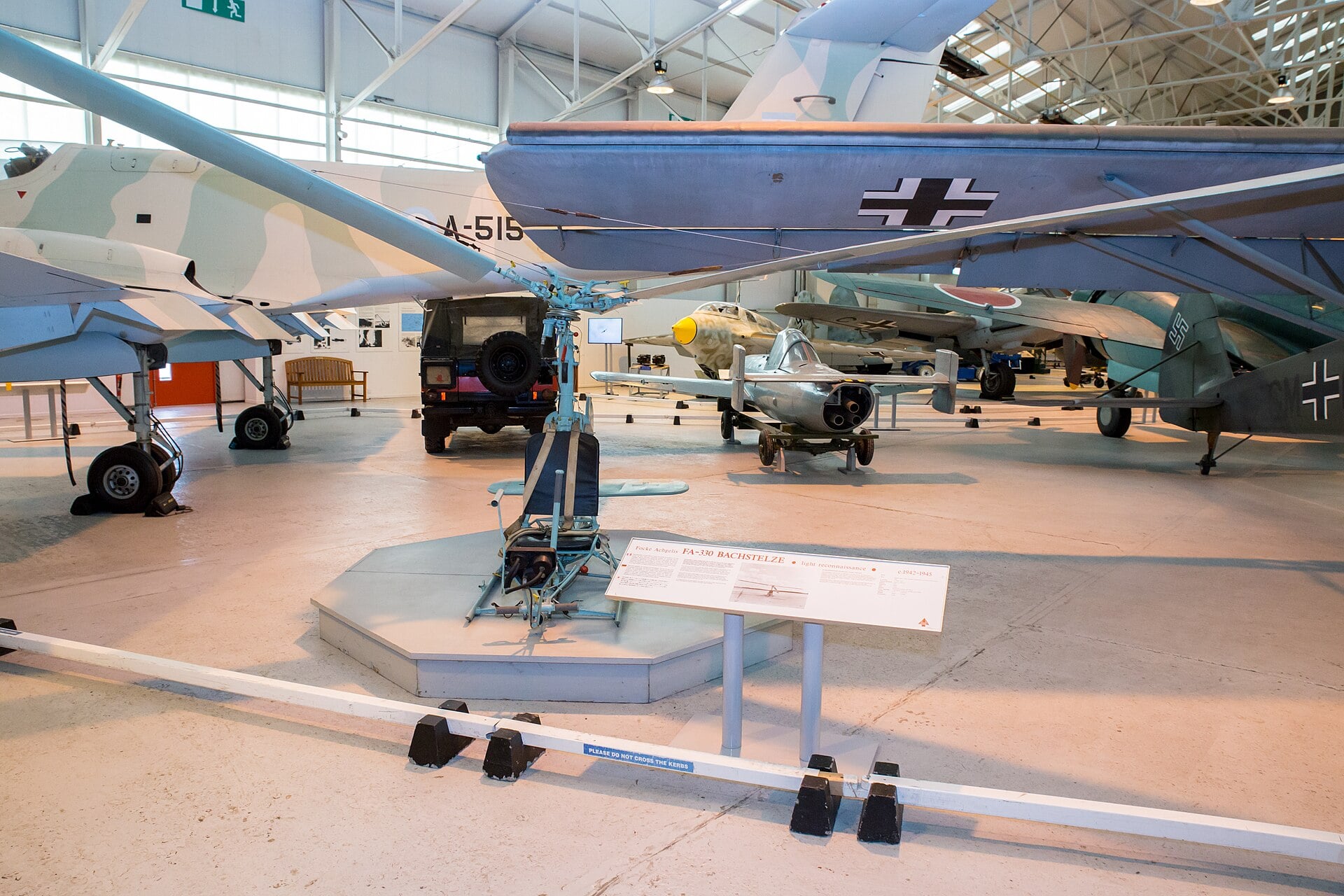 A Focke-Achgelis Fa 330 Bachstelze, the rotor kite towed behind German U-boats