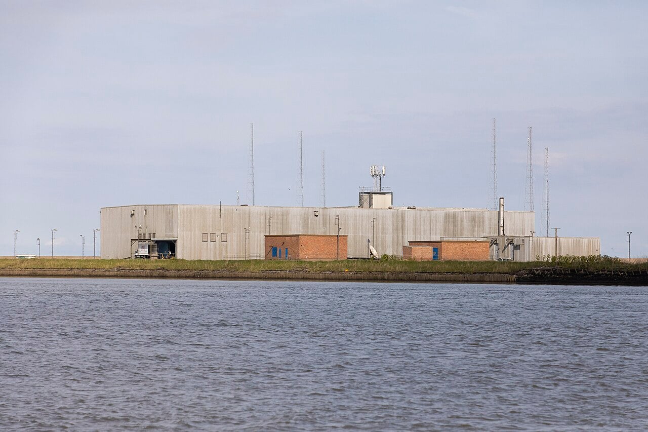 The former Cobra Mist operations building at Orford Ness, Suffolk
