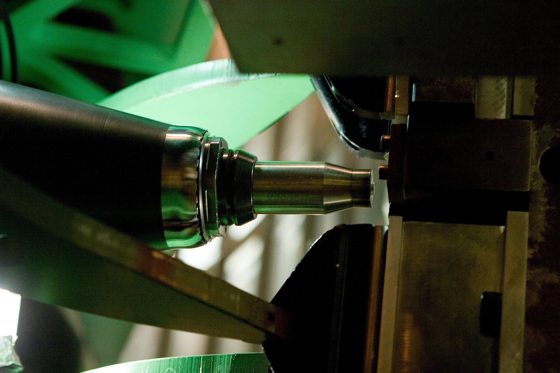 A friction stir weld in aluminium