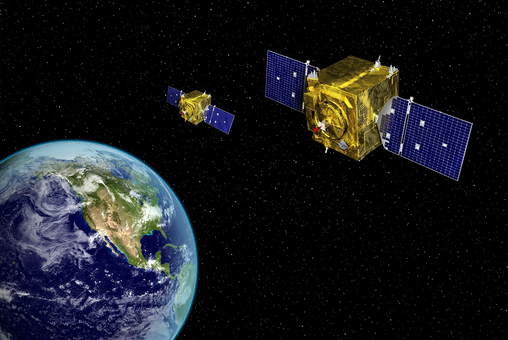 Artist concept of a GSSAP space surveillance satellite