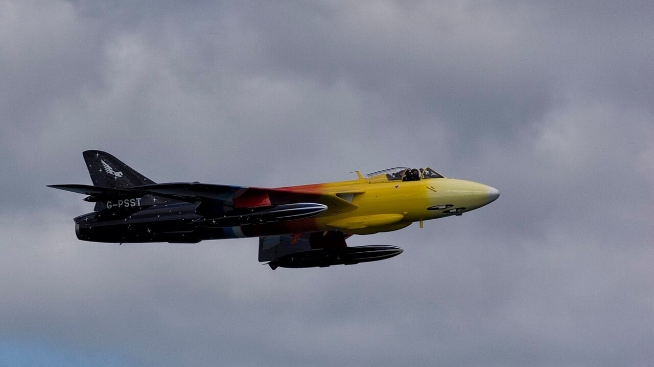 Hawker Hunter F.58A G-PSST Miss Demeanour in her airshow colours
