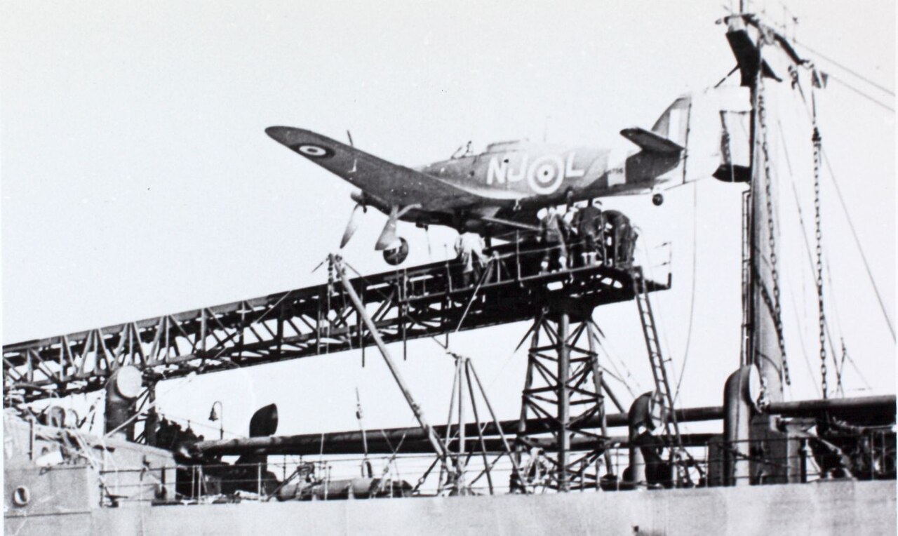 Hawker Hurricane on a CAM ship catapult