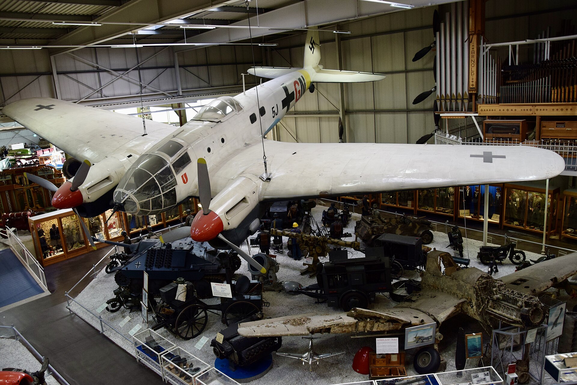 A preserved Heinkel He 111 at the Sinsheim museum