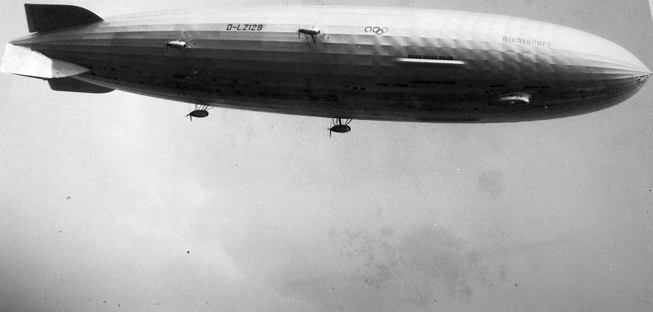 LZ 129 Hindenburg in flight in 1936
