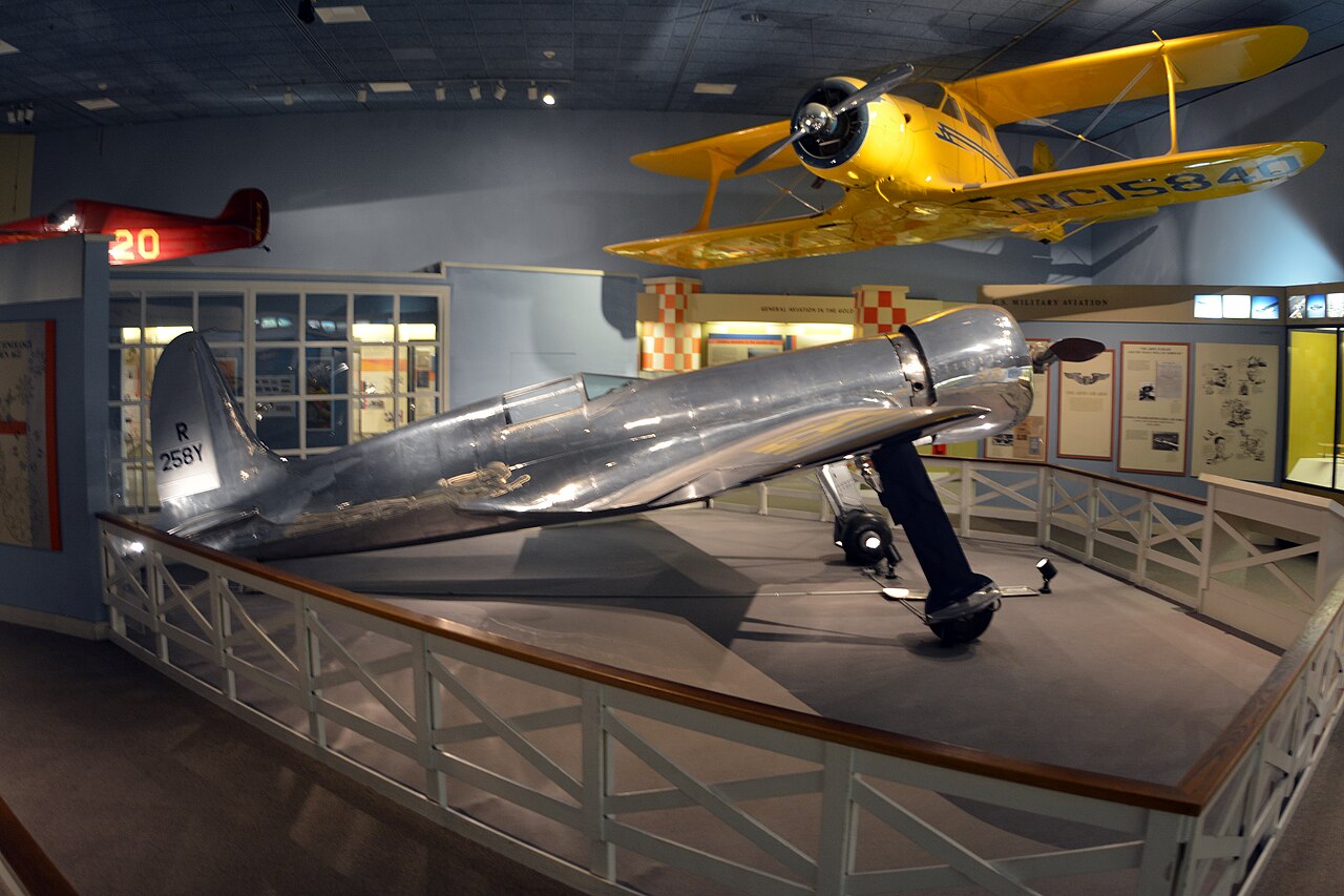 The Hughes H-1 Racer, the silver monoplane that set a 1935 world speed record