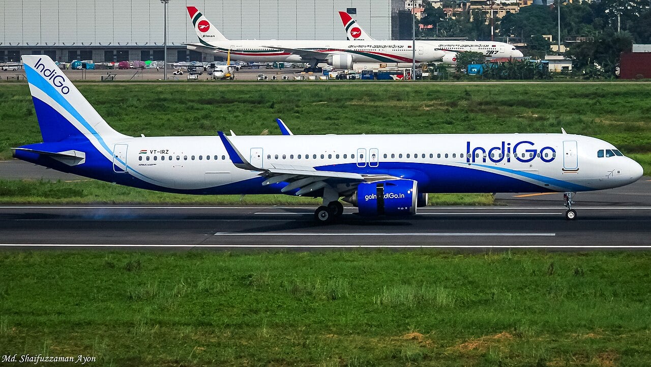 IndiGo Airbus A321-252NX on the runway