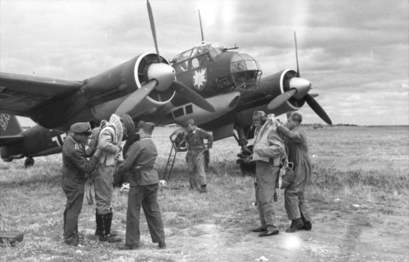 A Junkers Ju 88 A-1 being prepared for take-off