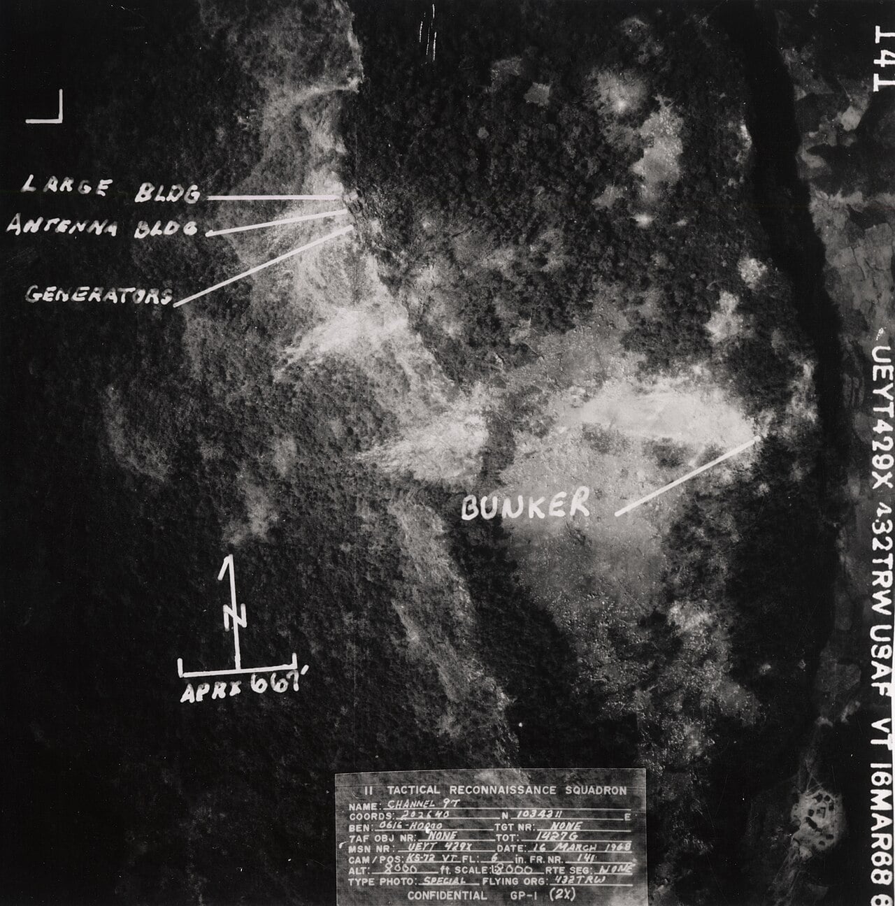 Reconnaissance photo of Lima Site 85, 16 March 1968