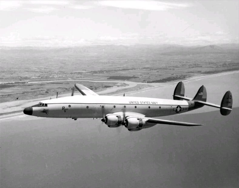 Lockheed C-121J Super Constellation of VXE-6 in flight, 1965
