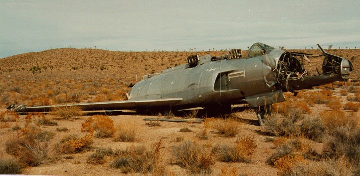 Lockheed XF-90 46-688 en Yucca Flat durante las pruebas de efectos nucleares.