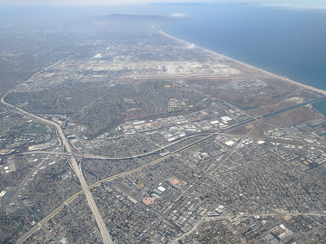 Aerial view of Los Angeles International Airport