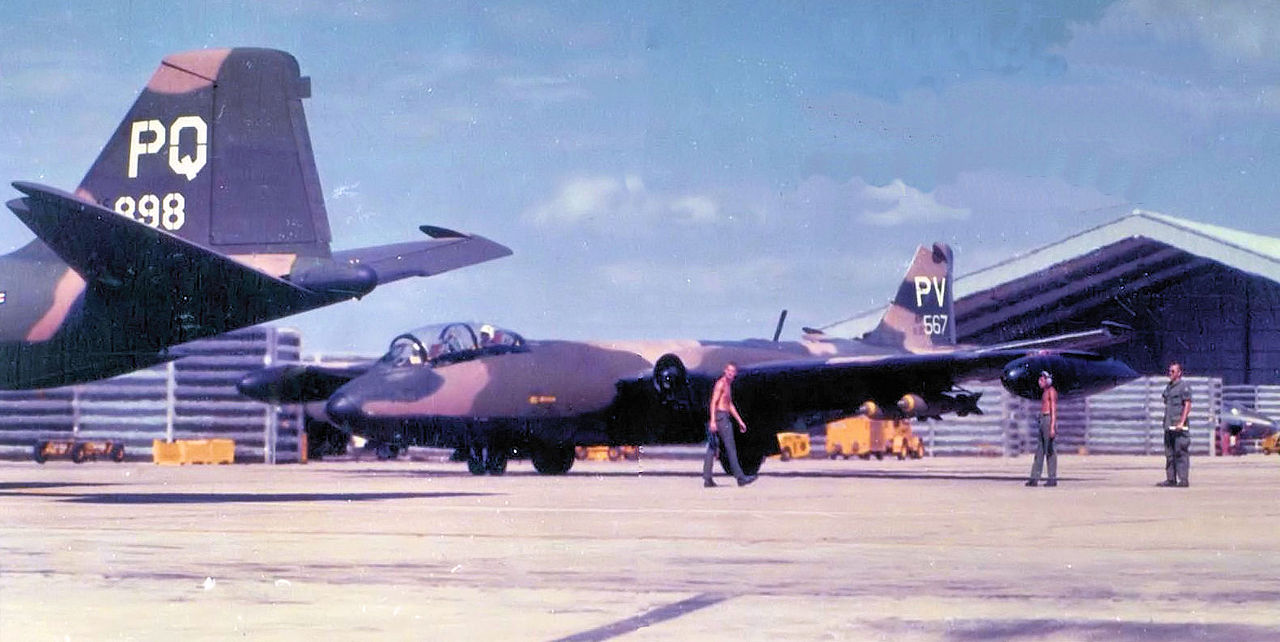 Martin B-57B Canberra bombers in Vietnam Martin B-57B Canberra bombers at Phan Rang Air Base, South Vietnam