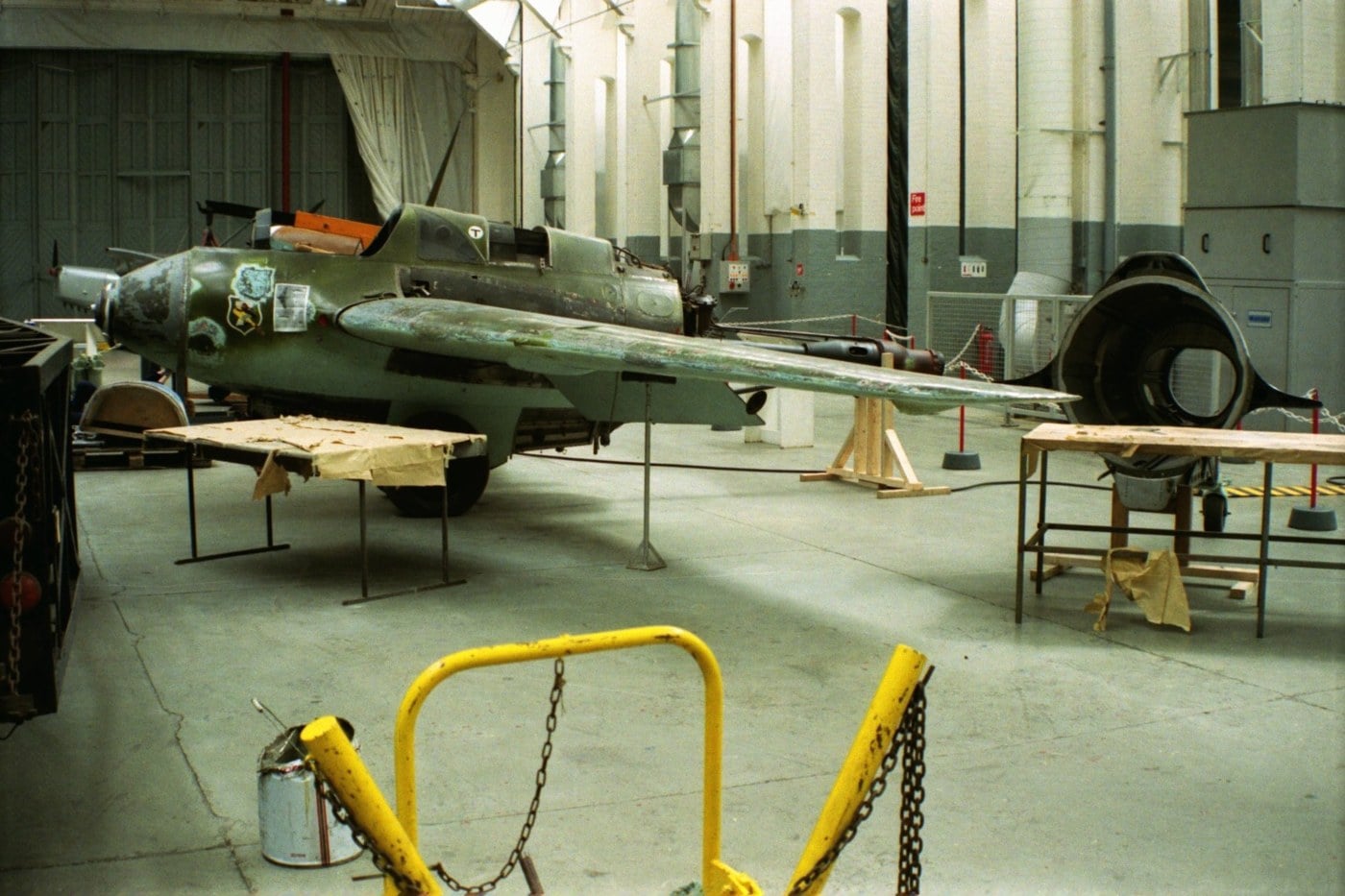 Messerschmitt Me 163 Komet rocket fighter preserved in a museum