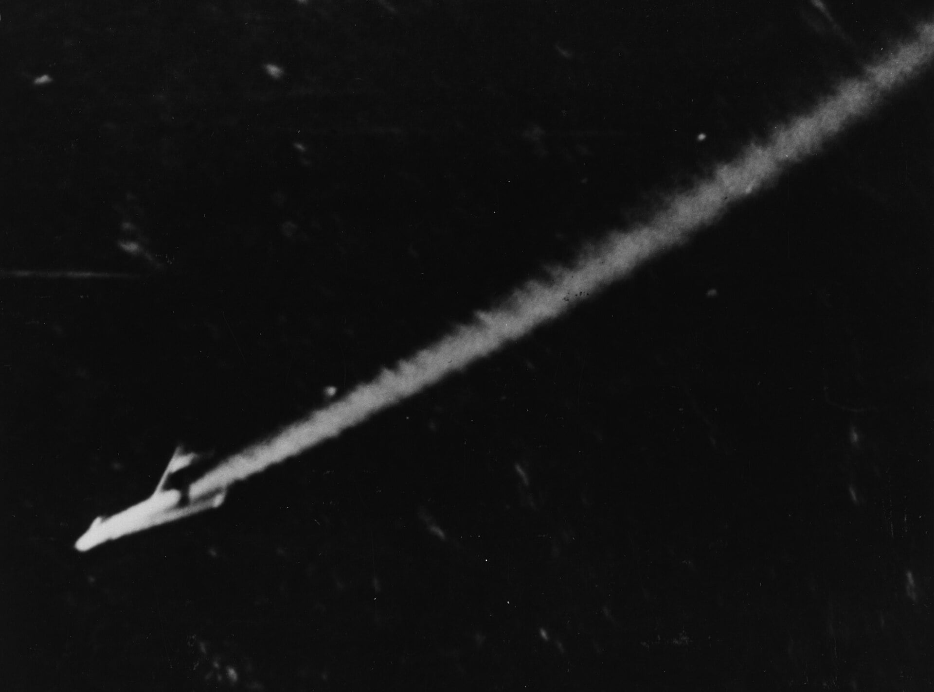 A MiG-15 shot down over Korea